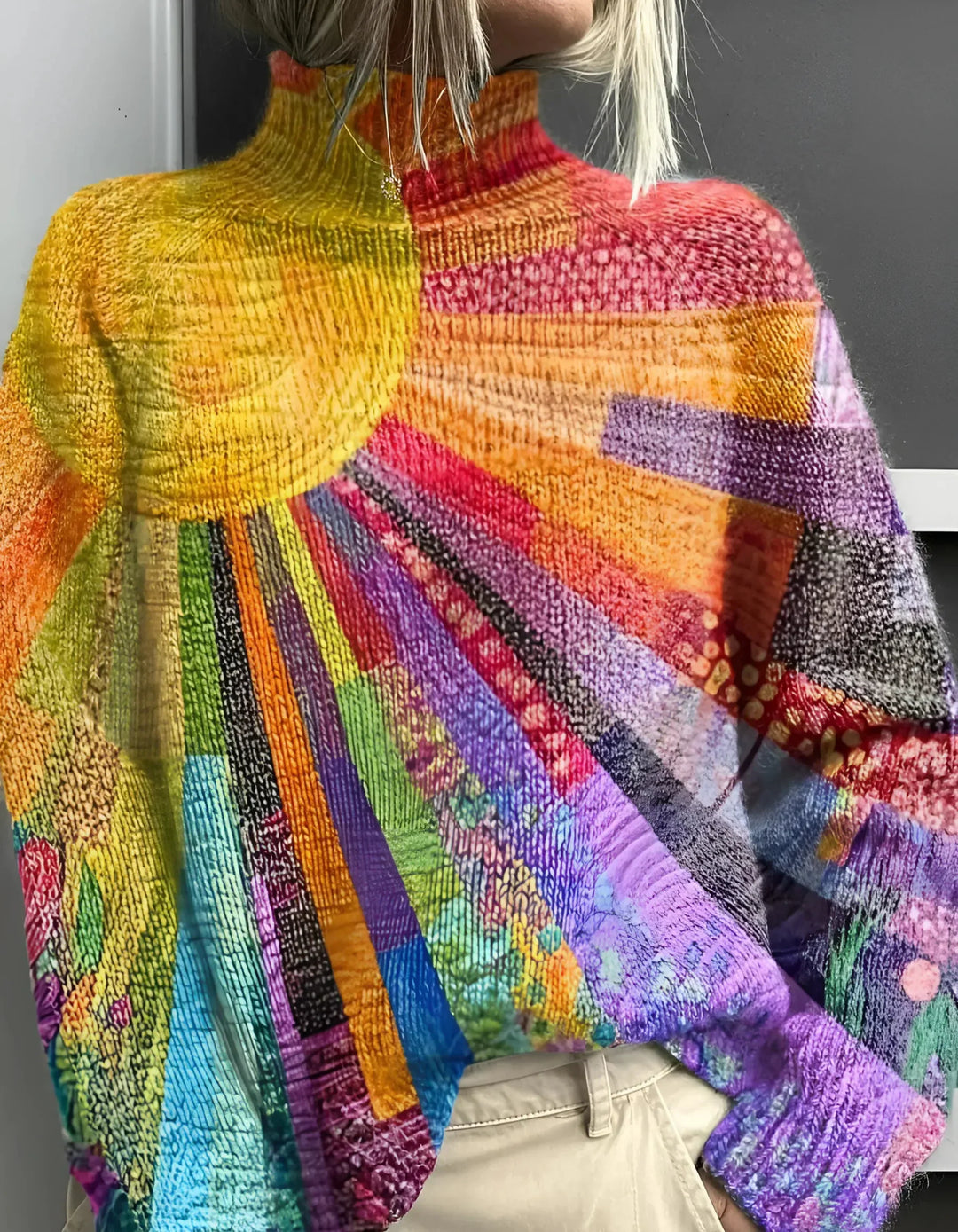 Krystal | Vibrant & Colorful Turtleneck Style