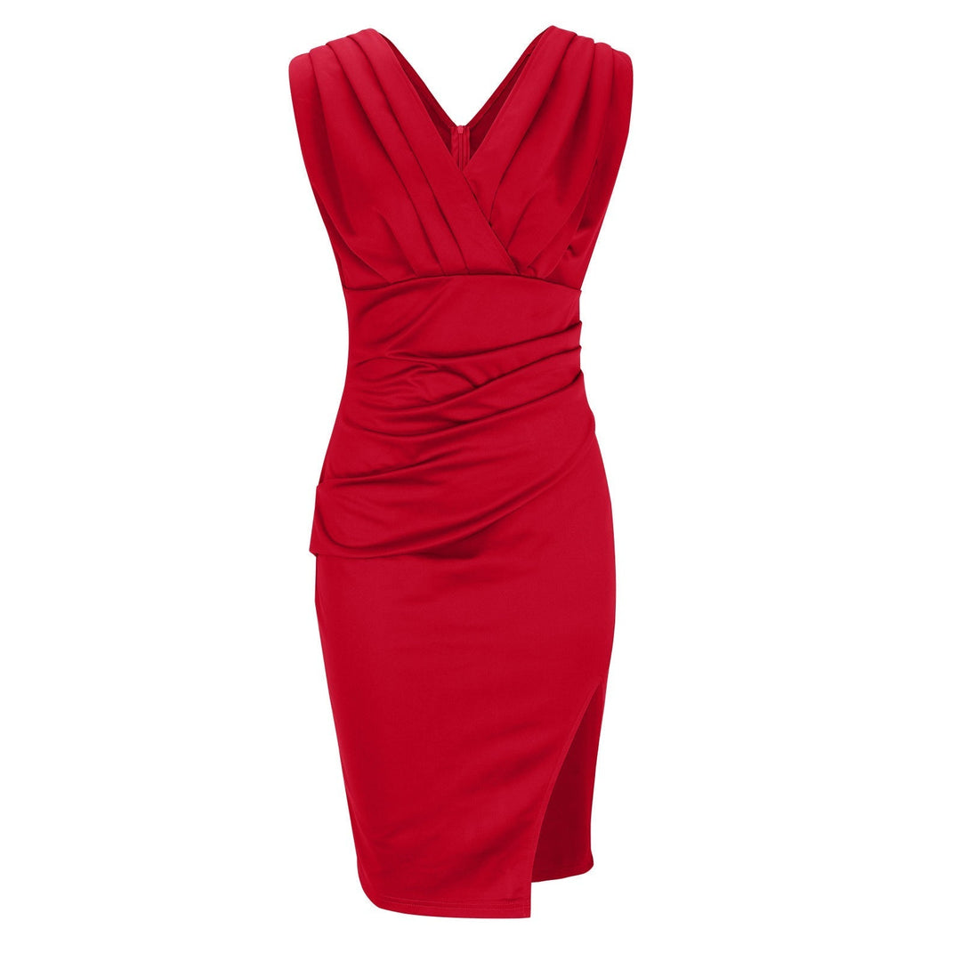 Isa | Dress with V-Neck and Slit