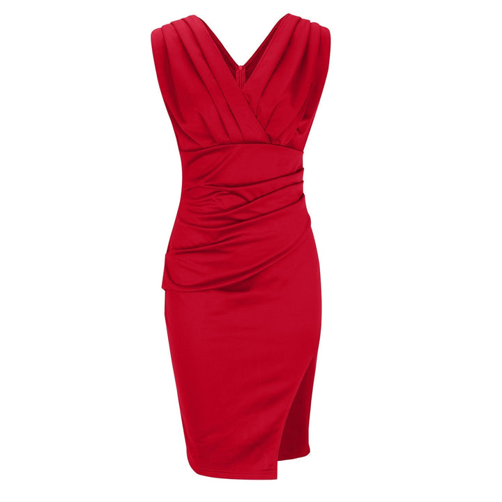 Isa | Dress with V-Neck and Slit