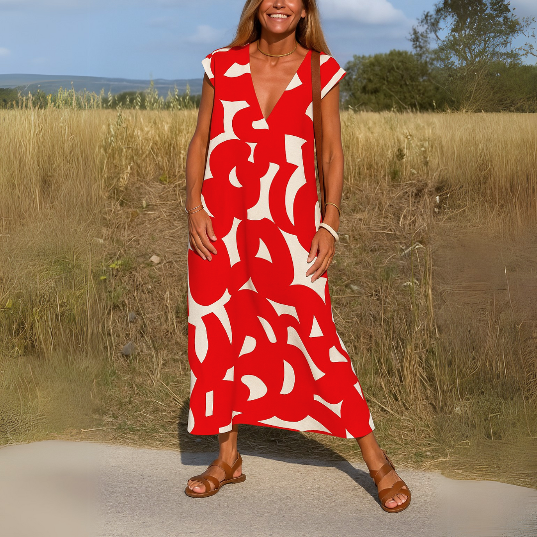 Valerie | Flowing Dress with V-neck