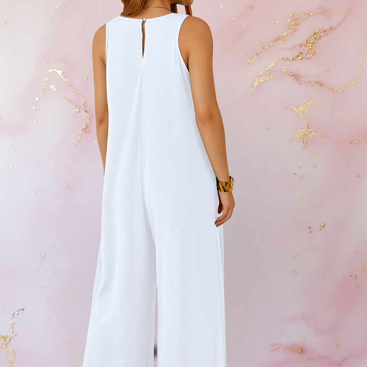 Wendy | V-Neck Jumpsuit with Wide-Leg Fit