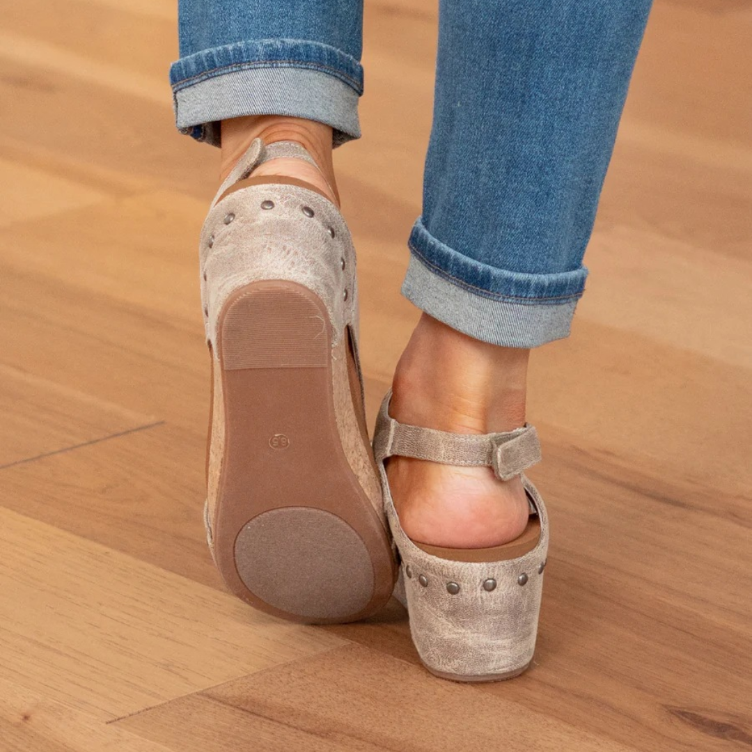 Jade – Suede Wedge Sandals
