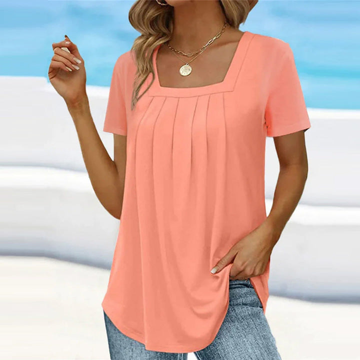 Elizabeth | Lightweight Pleated Summer Blouse