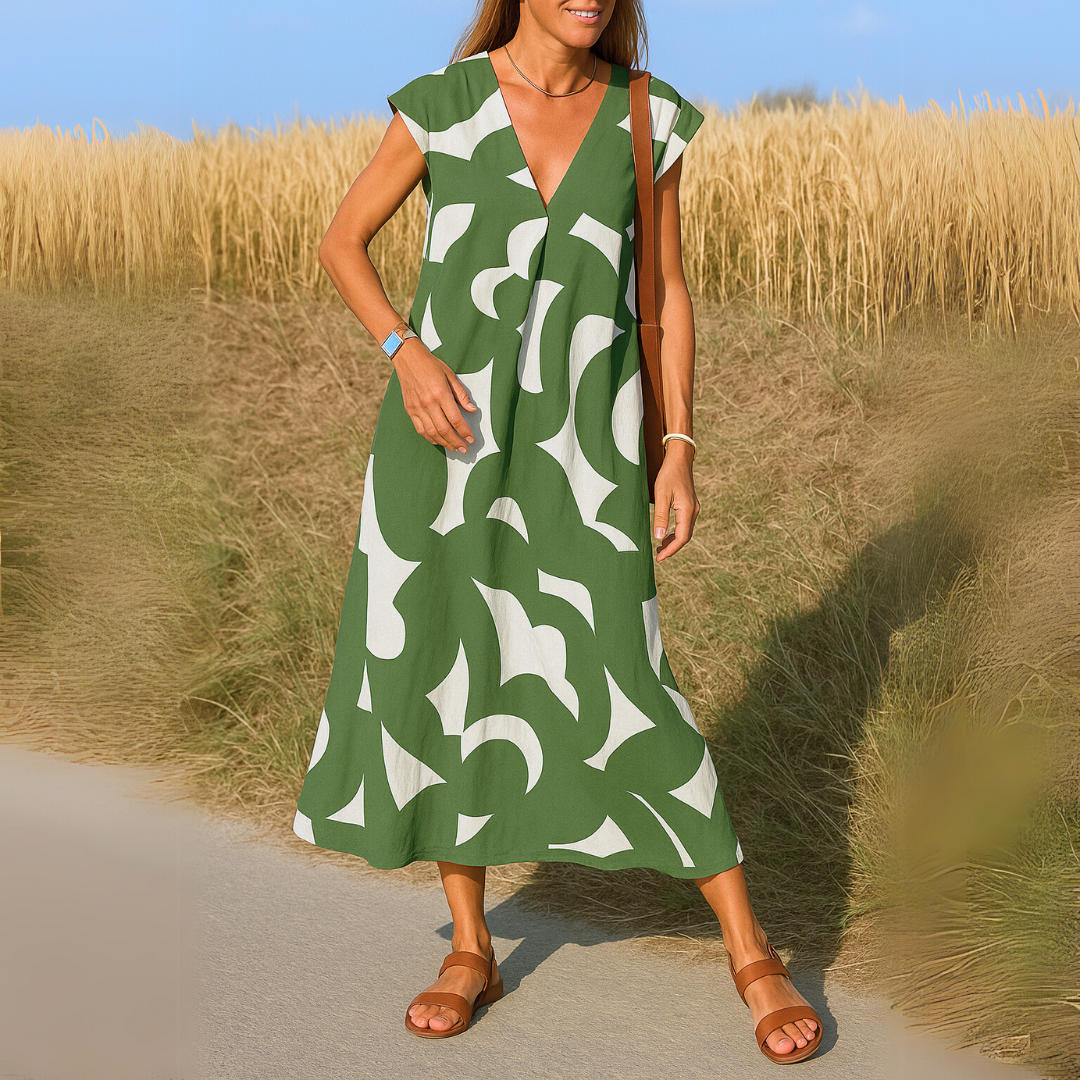 Valerie | Flowing Dress with V-neck