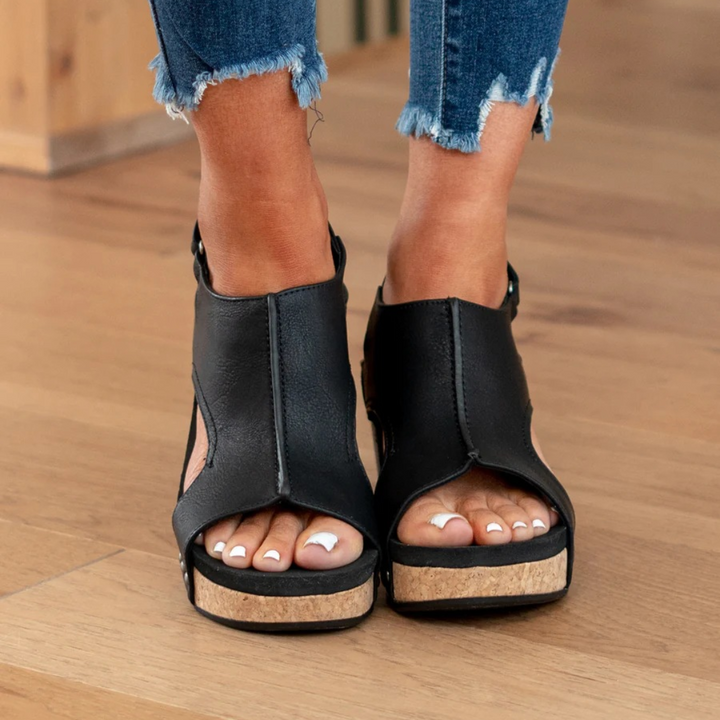 Jade – Suede Wedge Sandals