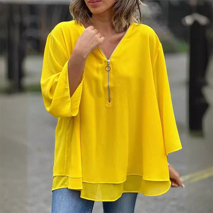 Lorelai | Lightweight Zipper Blouse