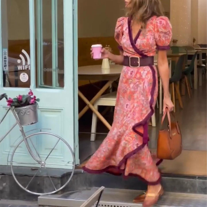Jocelyn | Elegant Pink Maxi  Silhouette