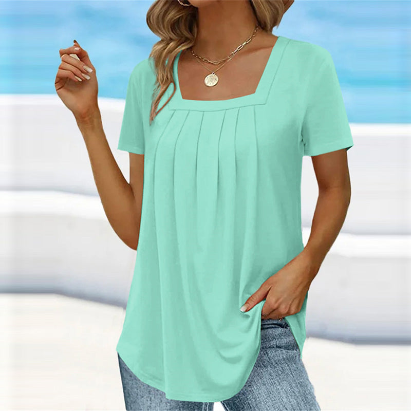 Elizabeth | Lightweight Pleated Summer Blouse