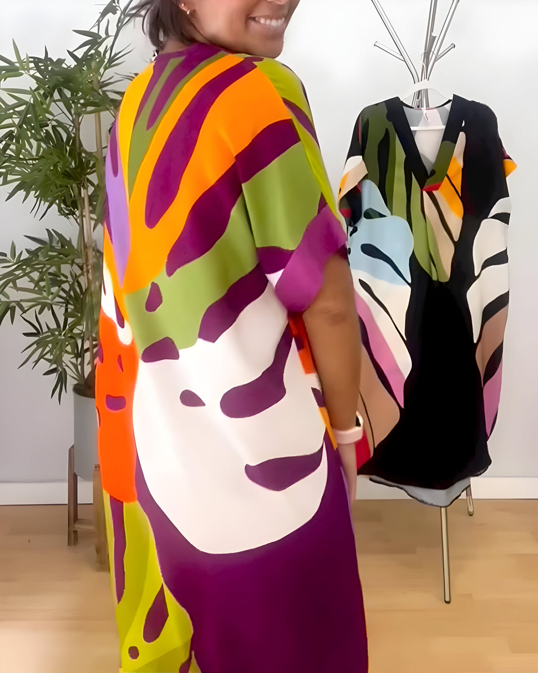 Emelia |  Abstract Print Dress