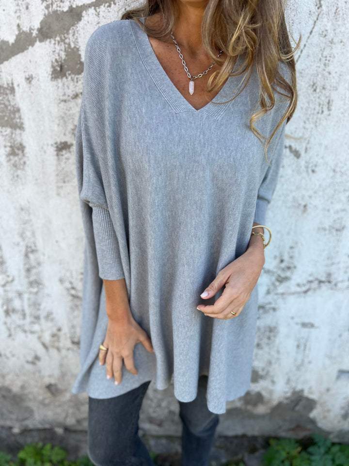 Celine | Cozy Oversized V-Neck Sweater