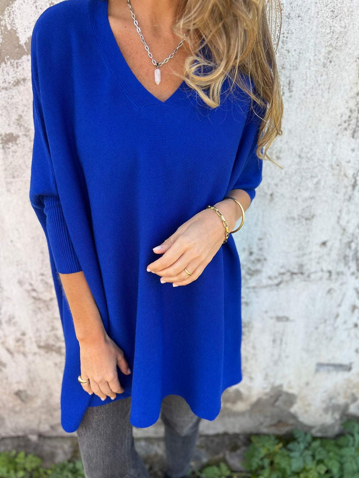 Celine | Cozy Oversized V-Neck Sweater