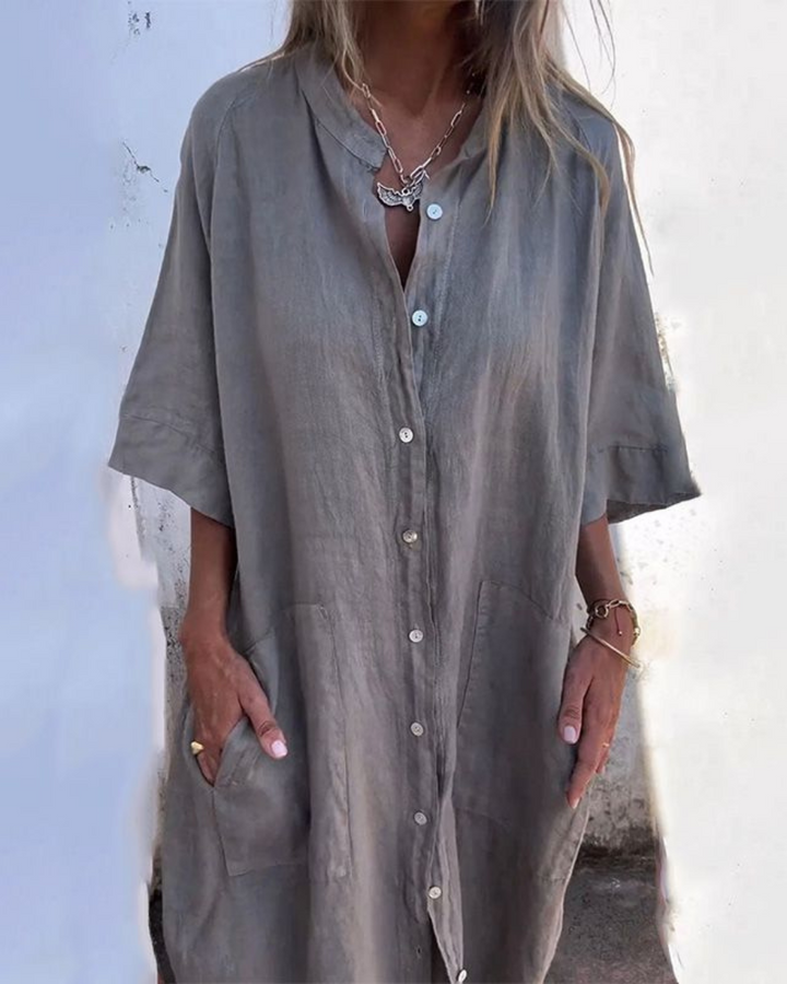Melanie | Casual Ankle-Length Shirt Dress