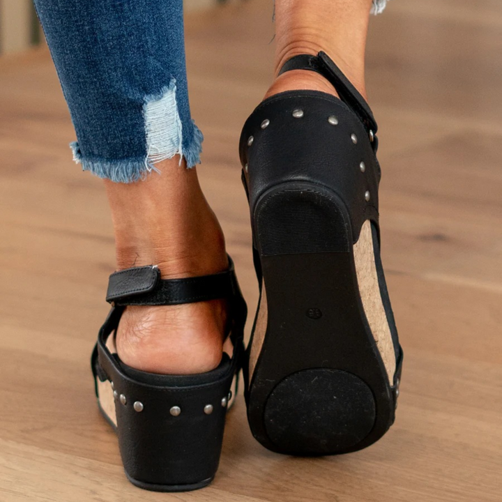 Jade – Suede Wedge Sandals