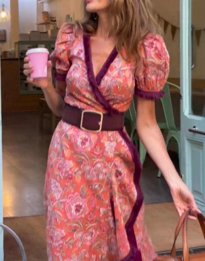 Jocelyn | Elegant Pink Maxi  Silhouette