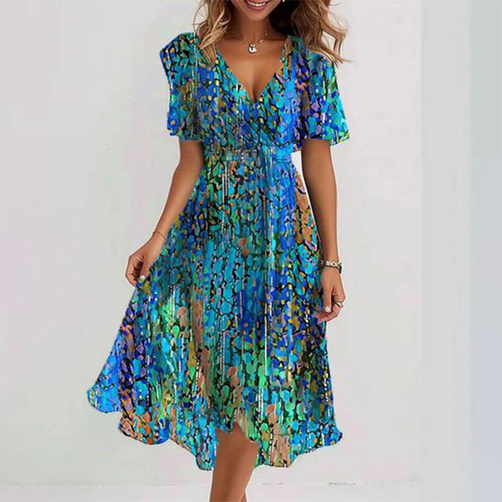 Mary | Elegant Blue Midi Dress