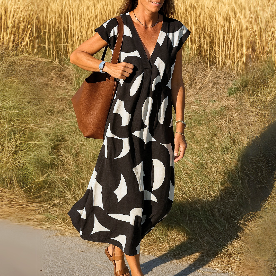 Valerie | Flowing Dress with V-neck