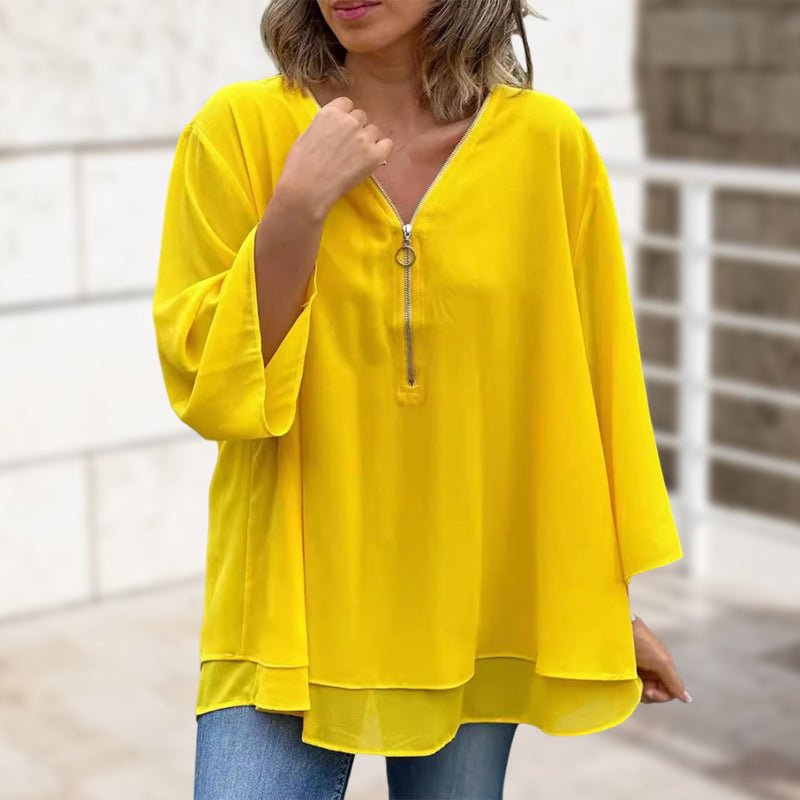 Lorelai | Lightweight Zipper Blouse