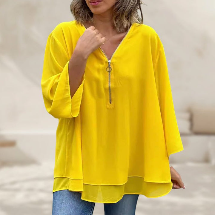 Lorelai | Lightweight Zipper Blouse