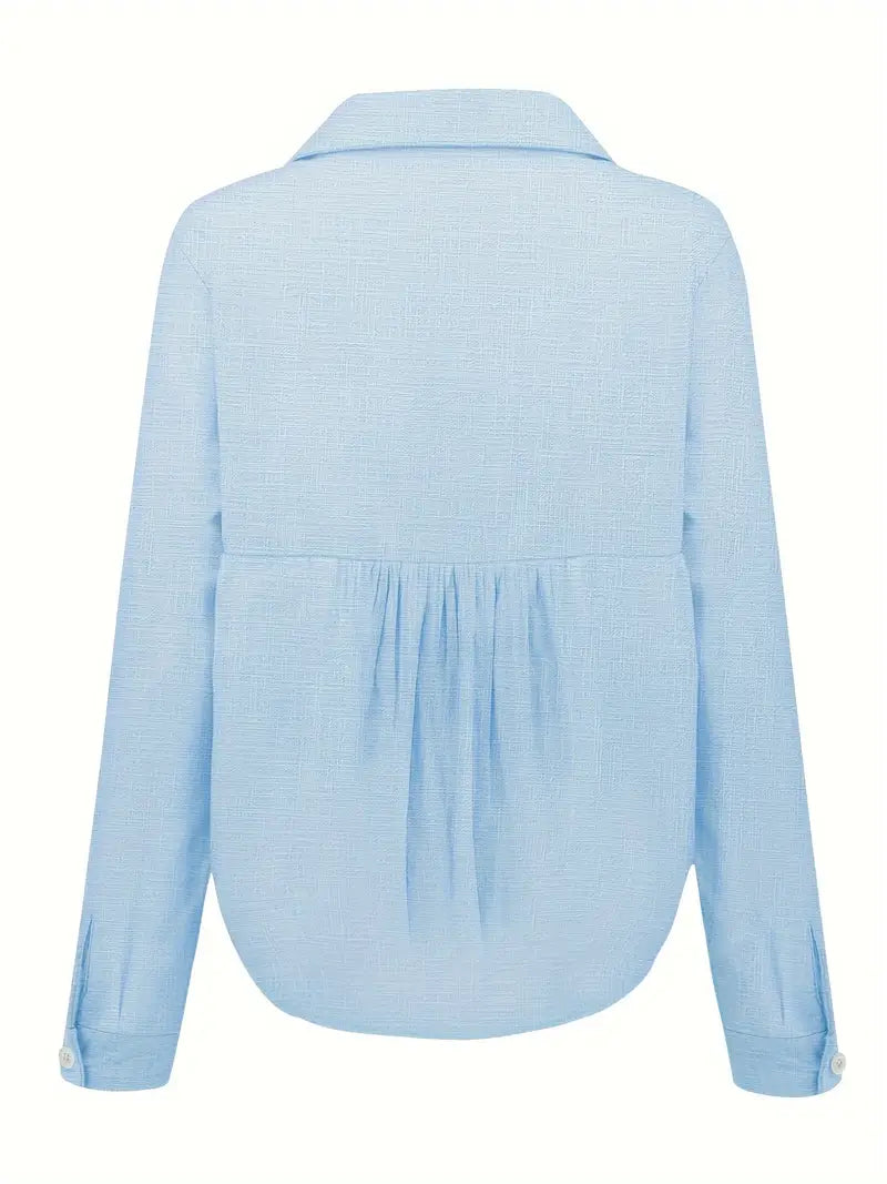 Ingrid | Timeless Linen Blouse with Button Placket