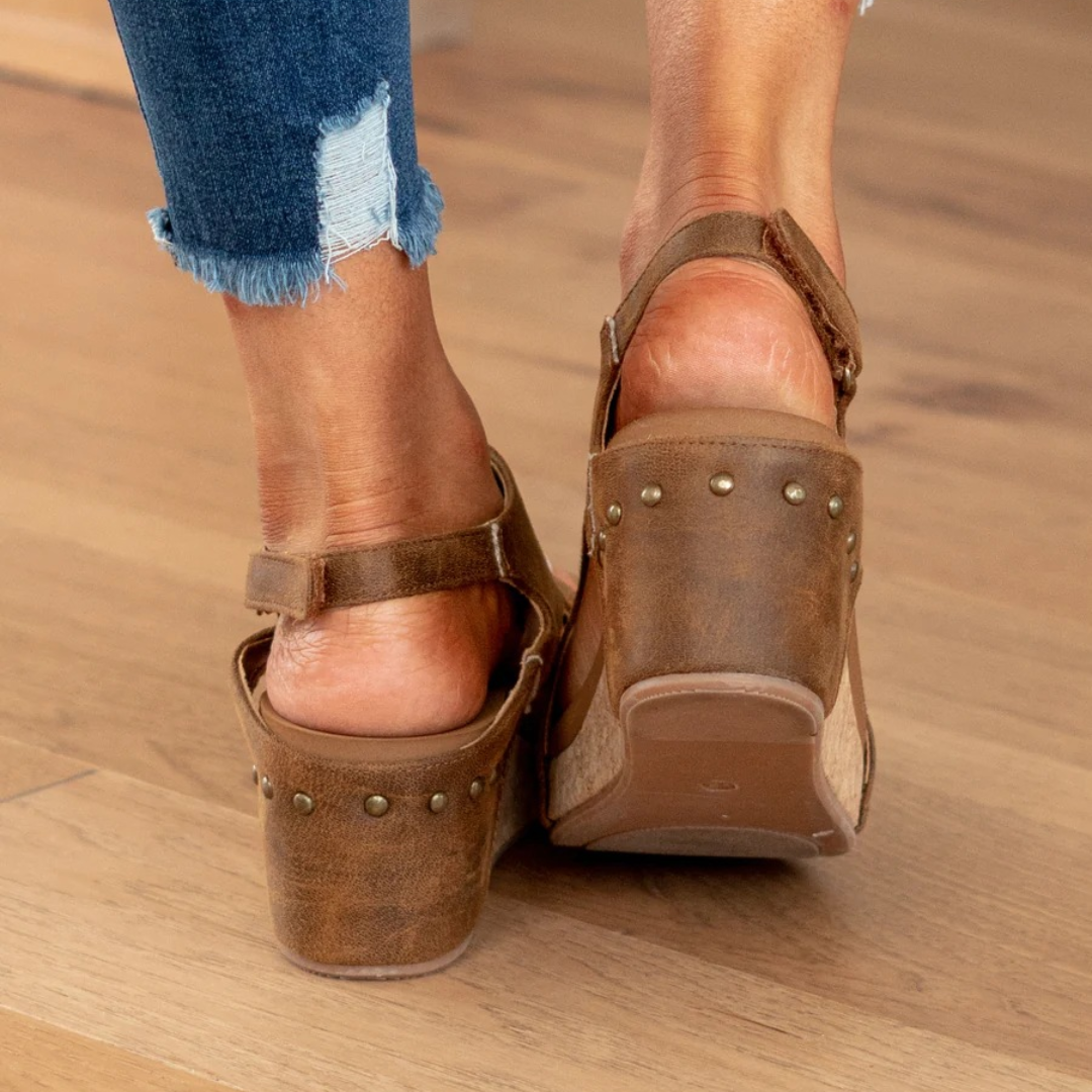 Jade – Suede Wedge Sandals
