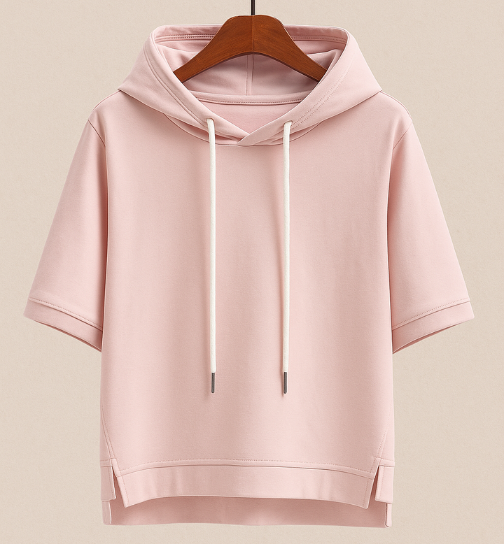 Regina | Short Sleeve Hooded Pullover