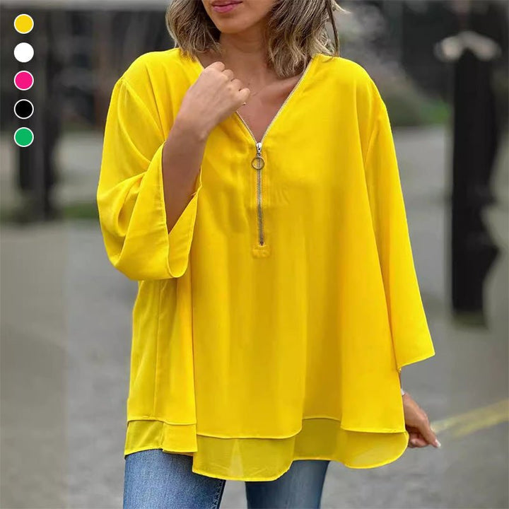 Lorelai | Lightweight Zipper Blouse