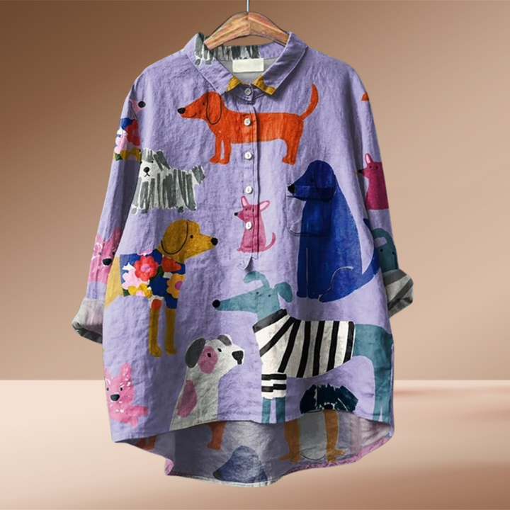 Isabella | Exclusive Shirt with Dog Print