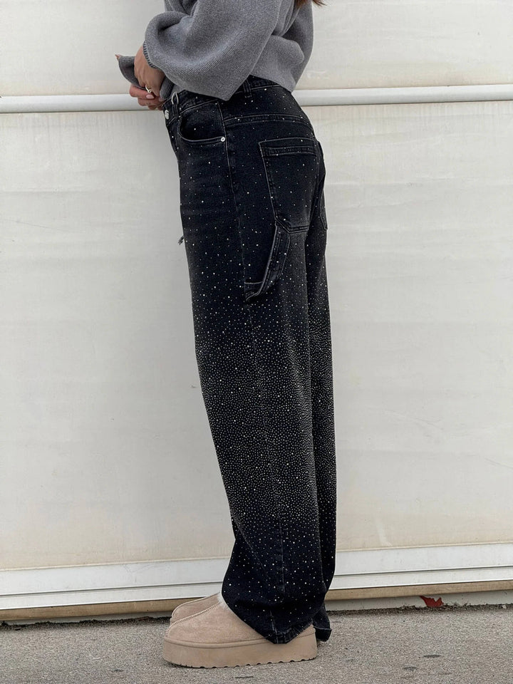 Violette™ High-Waisted Wide-Leg Pants with Button Pockets