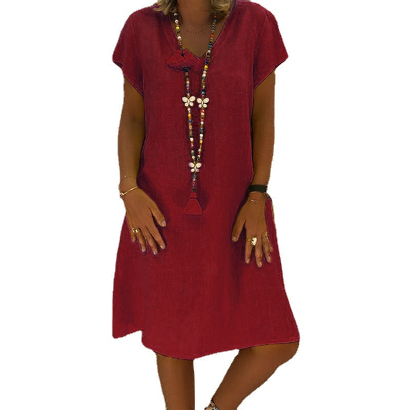Yolina | Dress with V-Neck