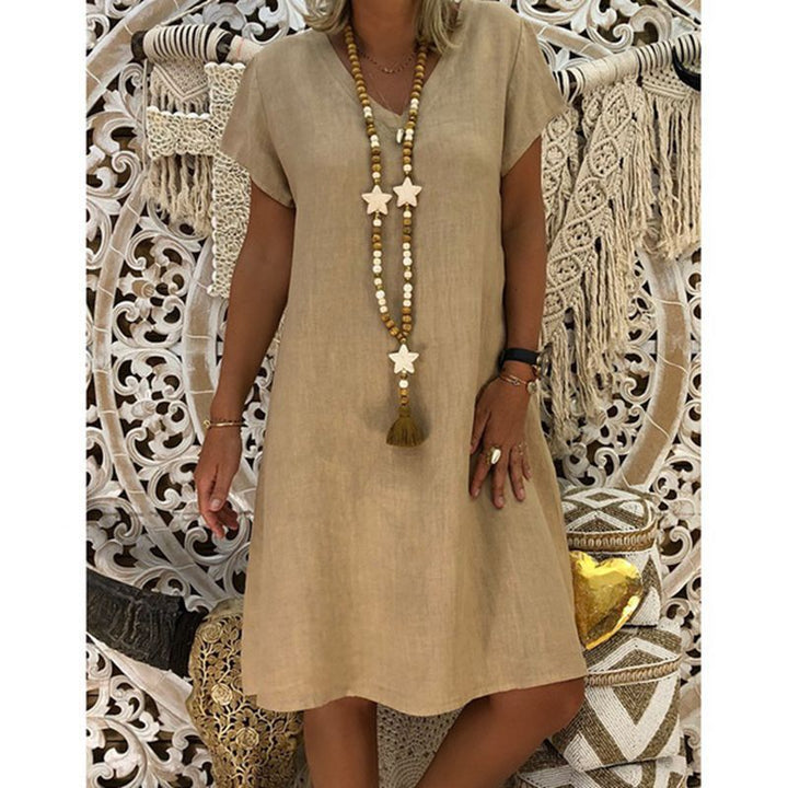 Yolina | Dress with V-Neck