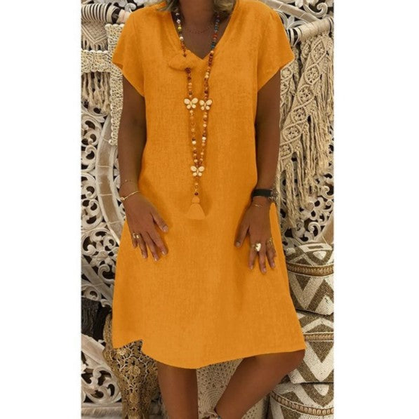 Yolina | Dress with V-Neck