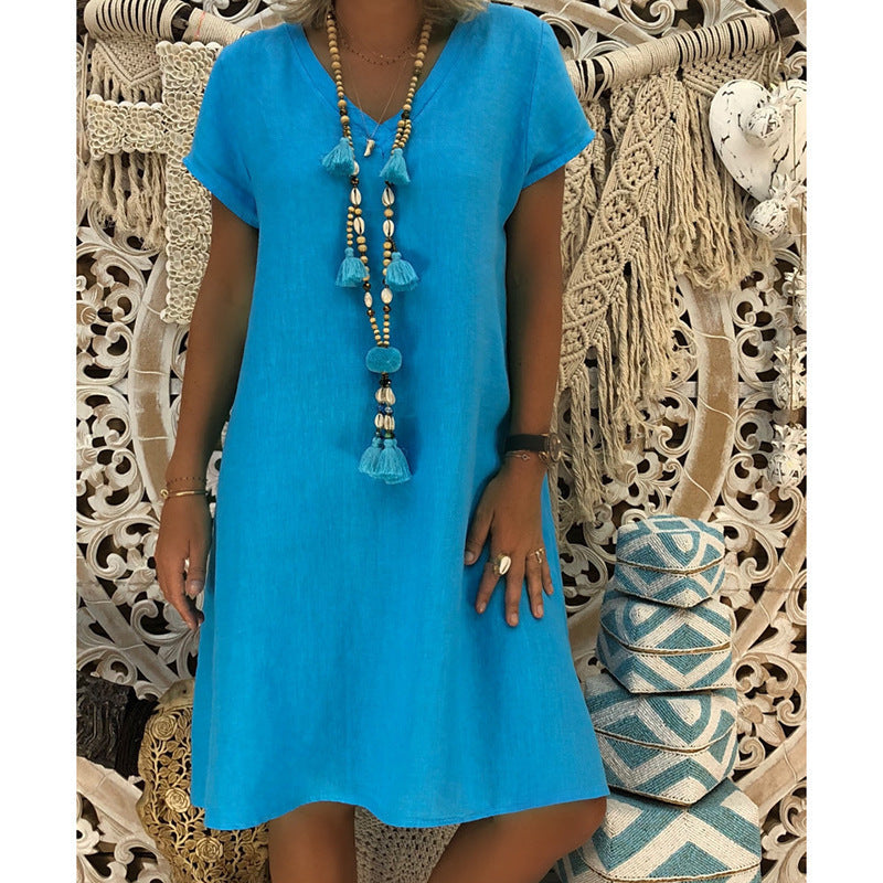 Yolina | Dress with V-Neck