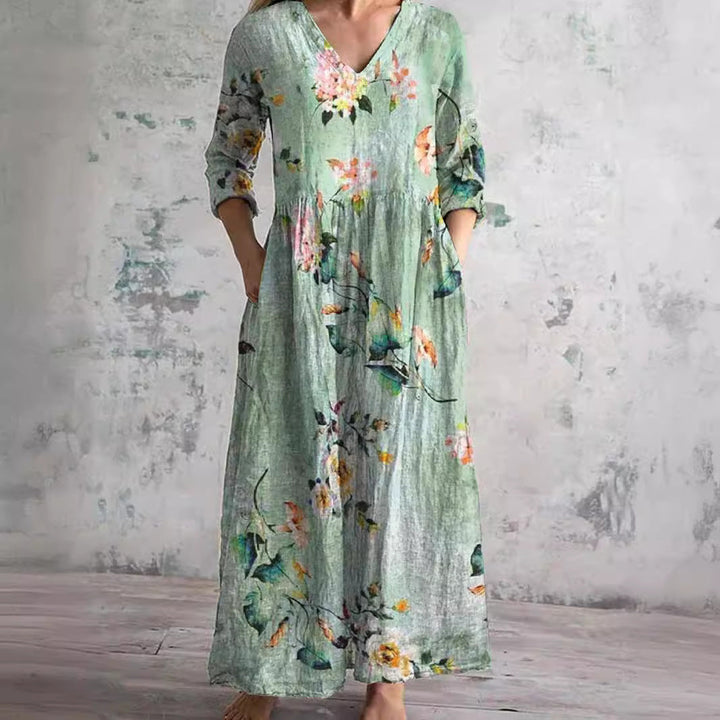 Ivory | Floral Boho Maxi Dress
