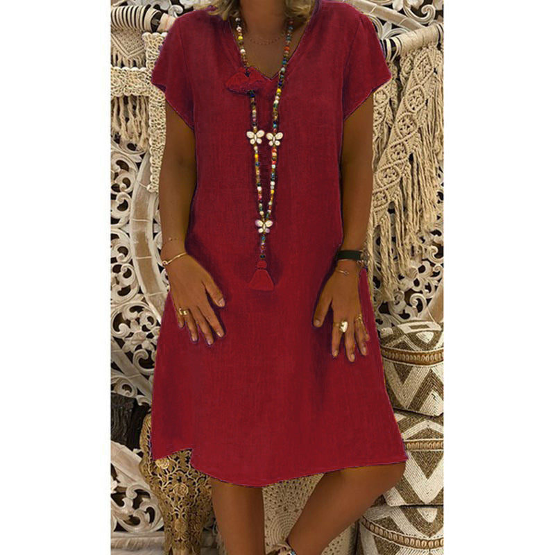 Yolina | Dress with V-Neck