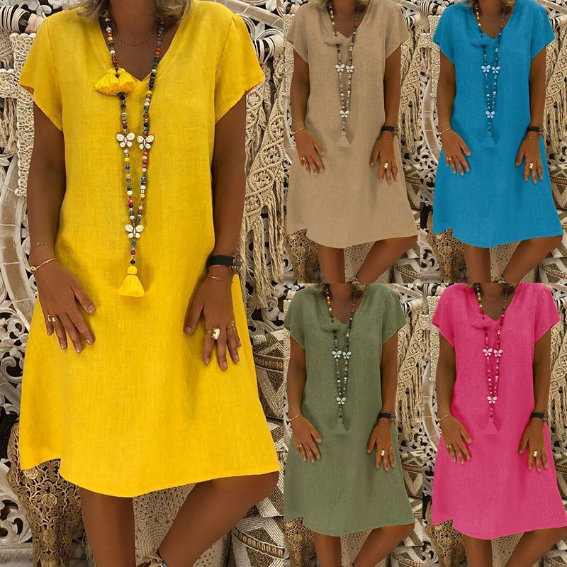 Yolina | Dress with V-Neck