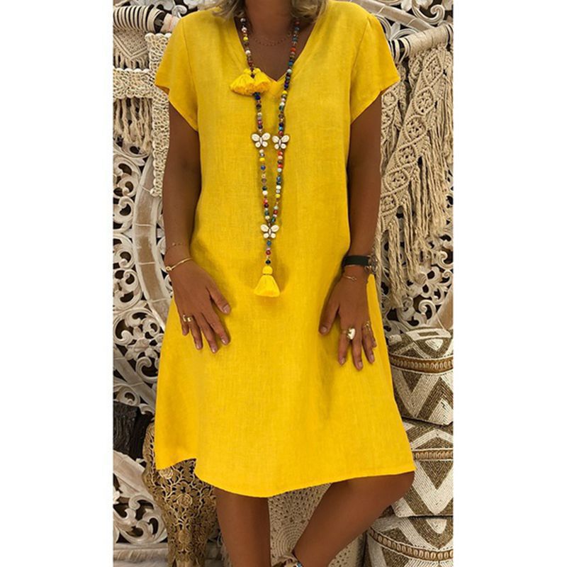 Yolina | Dress with V-Neck
