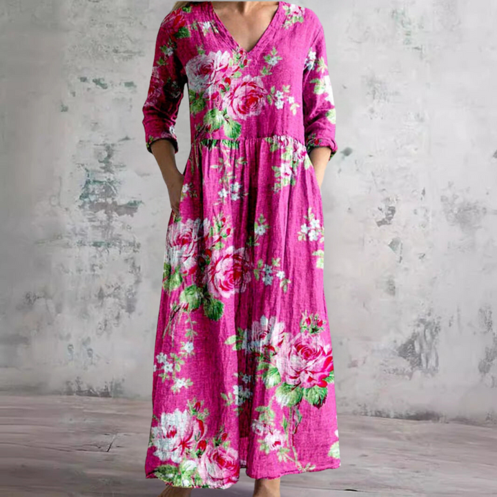 Ivory | Floral Boho Maxi Dress