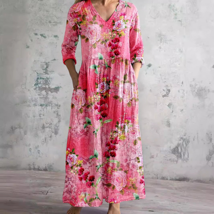 Ivory | Floral Boho Maxi Dress