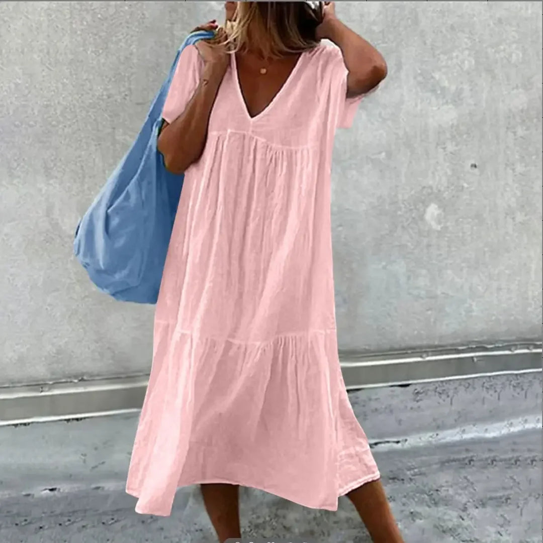 Desiree | Short Sleeve Midi Dress