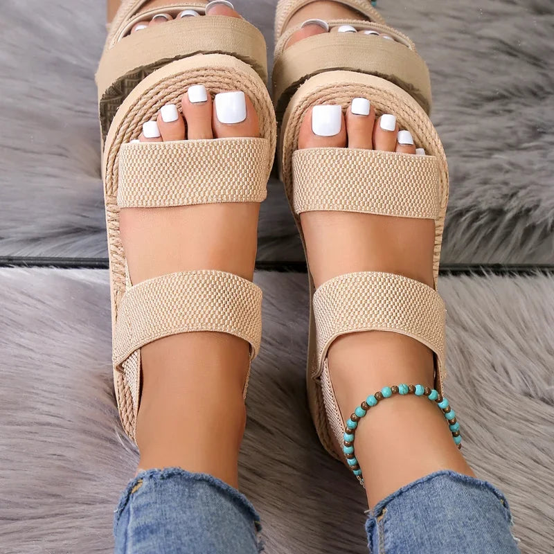 Dianna | Minimalist Slingback Wedge Sandals