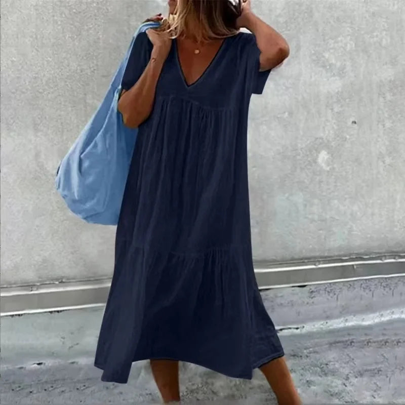 Desiree | Short Sleeve Midi Dress