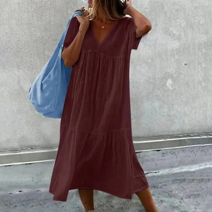 Desiree | Short Sleeve Midi Dress