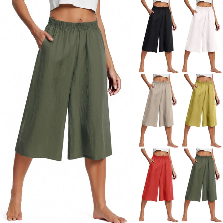 Agnes | Casual Wide Leg Pants with Pockets