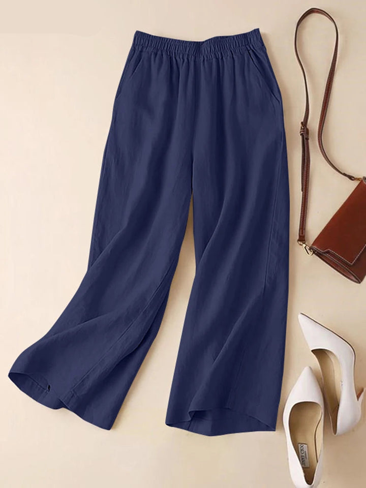 Rhonda | Elastic Waist and Wide Leg Summer Trousers