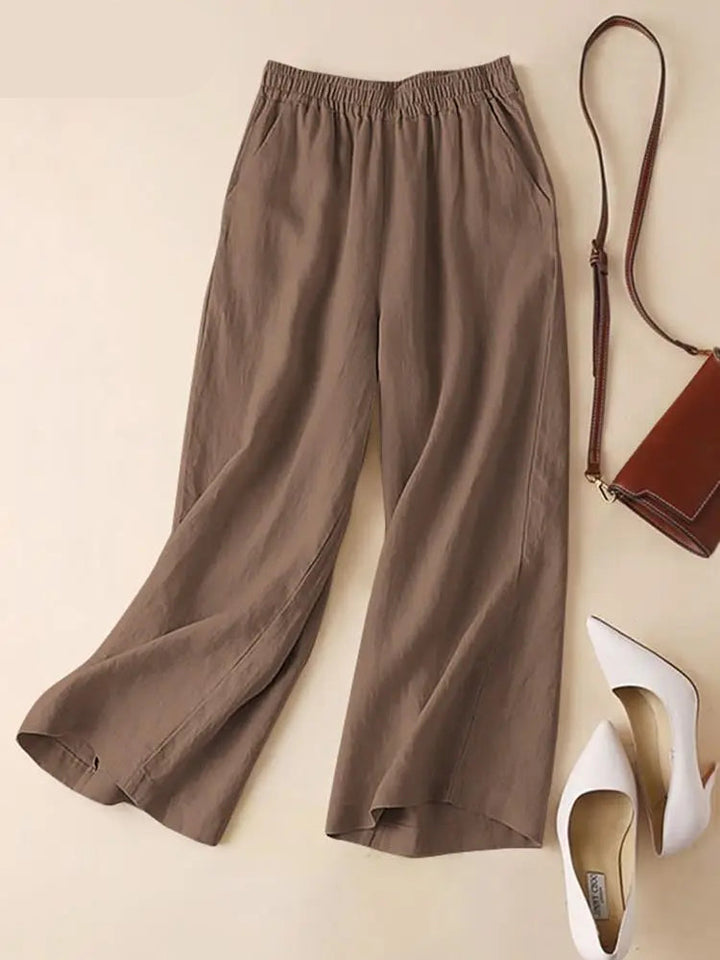 Rhonda | Elastic Waist and Wide Leg Summer Trousers
