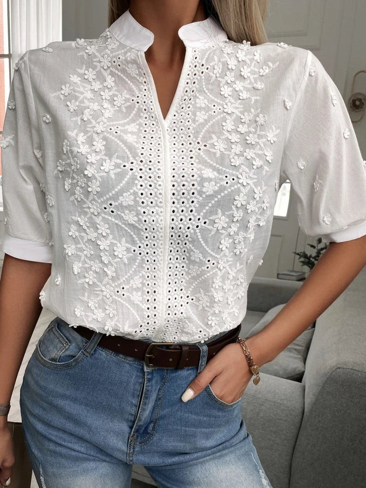 Camille | Blouse with Elegant Embroidery