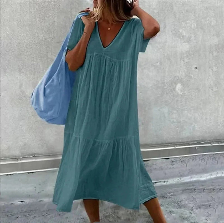 Desiree | Short Sleeve Midi Dress