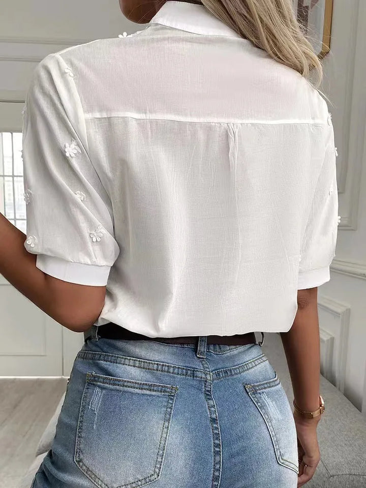 Camille | Blouse with Elegant Embroidery