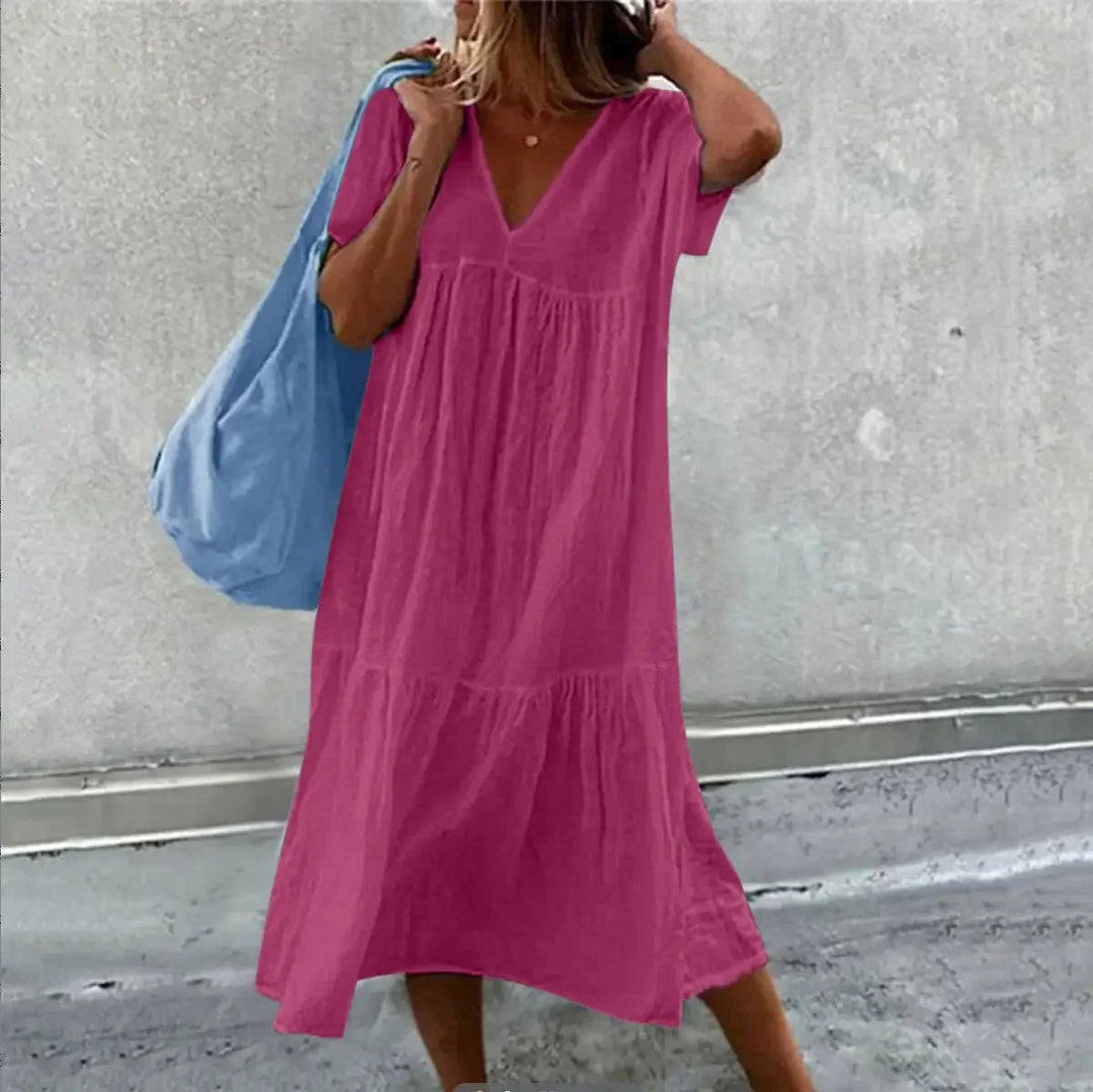 Desiree | Short Sleeve Midi Dress