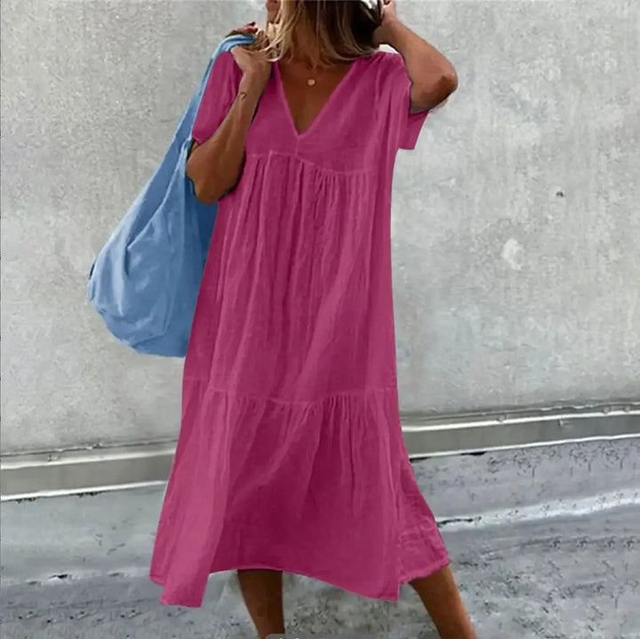 Desiree | Short Sleeve Midi Dress